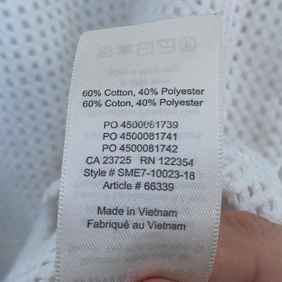 Aritzia Wilfred Free White Mesh Look Sweater Size Large - Picture 10 of 13